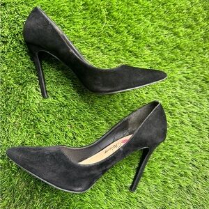 Penny Loves Kenny Black Suede Pumps